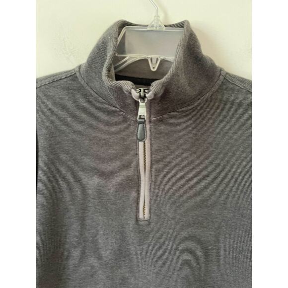 Banana Republic Cotton Quarter Zip Sweater Gray Size Large - Picture 4 of 8